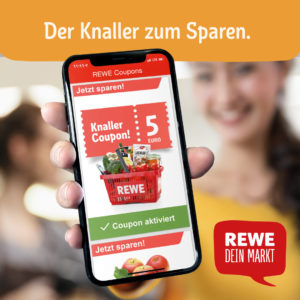 5€ REWE Gutschein auf fast alles! (Code in der REWE App, gilt ab 40€ Einkaufswert)