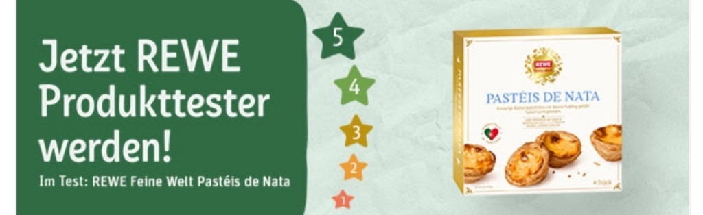 Gratis Testen 5000 Produkttester Fur Rewe Feine Welt Pasteis De Nata Gesucht