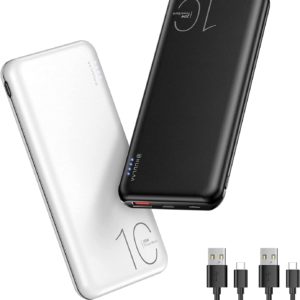 Doppelpack: KUULAA PowerBank mit 10.000 mAh und 2 USB-Ports für 18,94€
