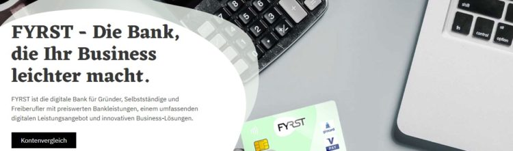 Digitale Bank für Unternehmer Freiberufler FYRST