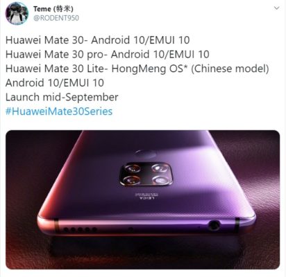 Huawei Mate 30 Lite HarmonyOS