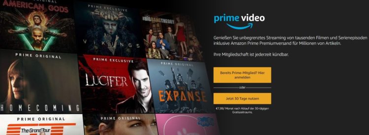 Prime Video 30 Tage testen