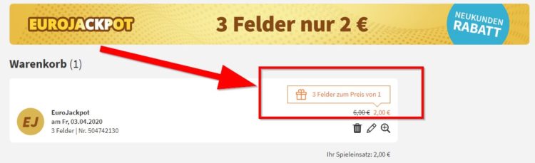 Eurojackpot Gutschein Eurojackpot Gutschein