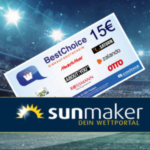 *CL-Finale: Bayern - PSG* ⚽ sunmaker: 5€ garantierter Gewinn dank 15€ BestChoice-Gutschein für 10€ Wette (Neukunden)
