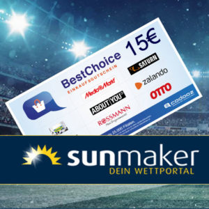*CL-Finale: Bayern - PSG* ⚽ sunmaker: 5€ garantierter Gewinn dank 15€ BestChoice-Gutschein für 10€ Wette (Neukunden)
