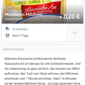 Dr. Oetker Milchreis bei EDEKA statt 0,89€ für nur 0,49€ durch reebate