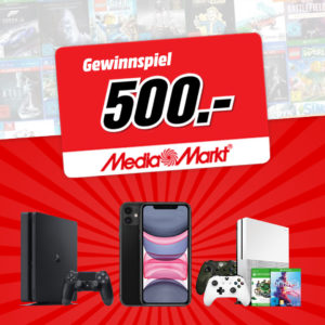 Gewinnspiel: 500€ MediaMarkt Gutschein gewinnen