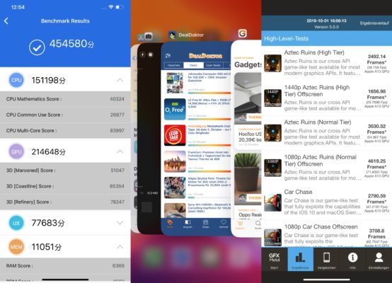iPhone 11 Benchmarks multitasking
