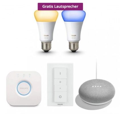 Philips Hue White Color E27 Starter Kit Gratis Google Home