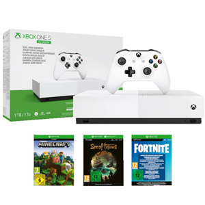 Xbox One S 1TB (All Digital) + Controller + 3 Games für 99€ (statt 195€) - inkl. Minecraft + Fortnite + Sea of Thieves