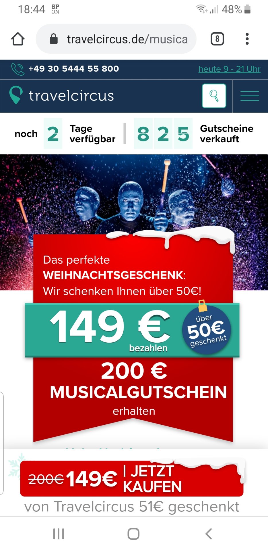 25 Sparen Bei Travelcircus 0 Musical Gutschein Fur 149
