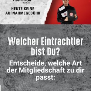 Keine Aufnahmegebühr für neue Eintracht Frankfurt Mitglieder *heute*