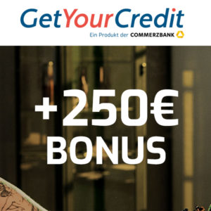 GetYourCredit: 250€ Bonus für Kredit ab 10.000€ (Gewinn möglich!)