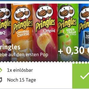 Eine Dose Pringles für effektiv 1,09 Euro Dank reebate und netto