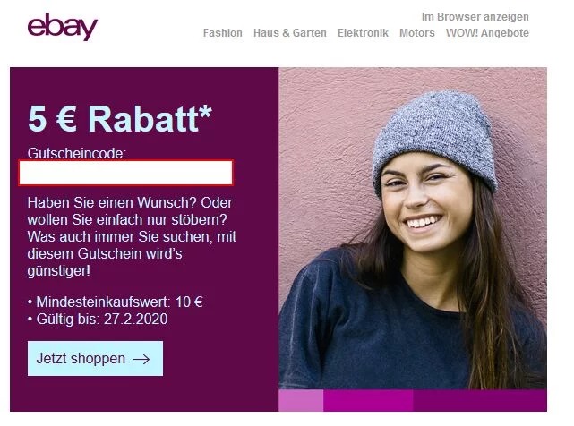 Ebay 5 Rabatt Bei 10 Einkauf Fur Berechtigte