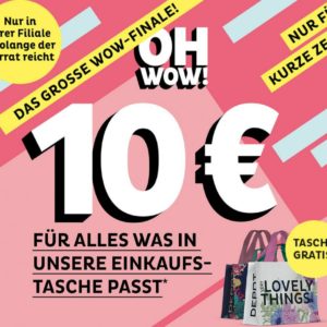 Prall gefüllte Deko-Tasche für 10€ bei DEPOT