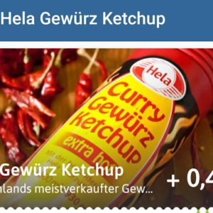 Reebate Cashback 40 Cent für Hela Gewürz Ketchup