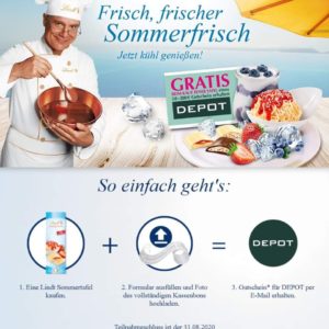 Depot Gutschein bei Kauf von einer Lindt Sommertafel