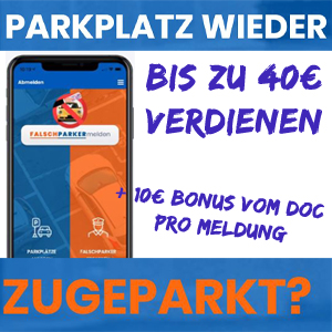 🚗 Falschparker melden + bis 40€ Schadensersatz + 10€ Bonus