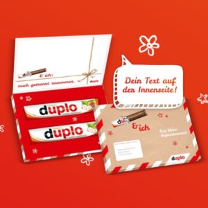 Duplo Aufmerksamkeiten: 2x duplo gratis an Freunde verschicken (täglich ab 0:00 Uhr, max. 10.000/Tag, bis 14.04.)