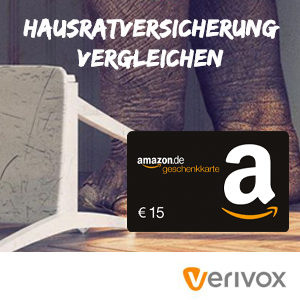 Verivox: Hausratversicherung vergleichen + 15€ Amazon.de Gutschein* für den Wechsel