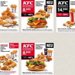 🍗 KFC: 5 neue Gutscheine *bis 31.05.*