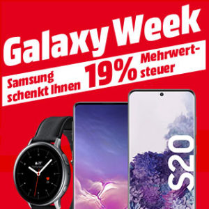 Samsung Galaxy-Produkte mit 19% MwSt.-Erlass bei MediaMarkt - z.B. Galaxy S20 / S10 / Smartwatches u.v.m.