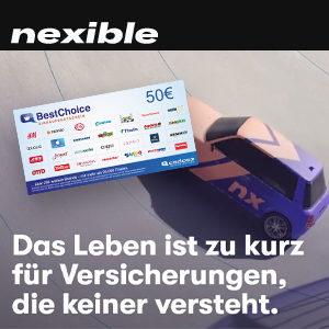 nexible Kfz-Versicherung + 50€ BestChoice-Gutschein