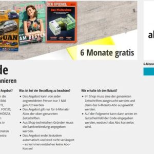 6 Monate Zeitschriften-Abo kostenlos + 5€ Verrechnungscheck bei abomix -selbstkündigend- für bei HelpingHand gemeldete Helden