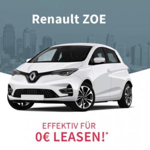 🚘 *Gewerbe-Knaller* Renault Zoe ZE50 E-Auto für 24 Monate effektiv kostenlos leasen