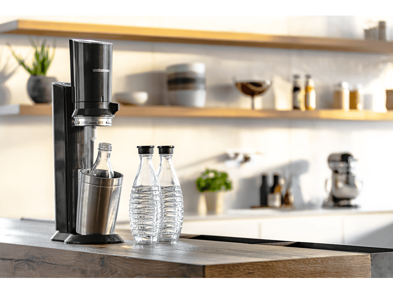 Sodastream 1216513490 Crystal 2.0 + 3 Glaskaraffen Wassersprudler Titan 💦 SodaStream Crystal 2.0 + Karaffe + 1 Zylinder 💧