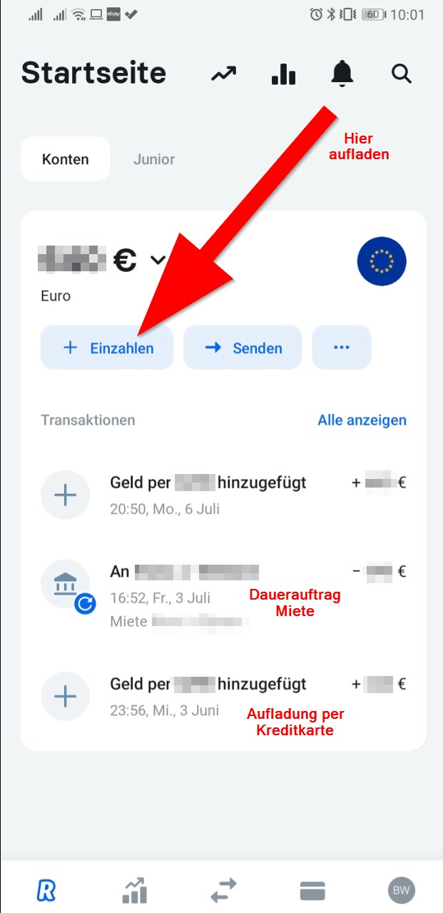 Tipps zum Aufladen von Revolut Konten mit Kreditkarten