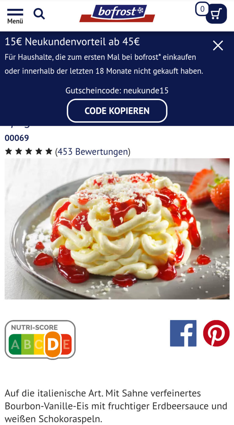 ? bofrost*-Aktion: Für 40€ bestellen - nur 20€ zahlen - nur für Neukunden