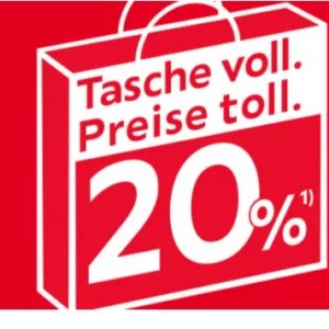XXXLutz: 20% Rabatt für alles, was in die Tasche passt