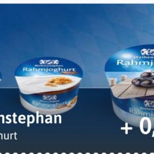 0,02 € Gewinn / Weihenstephan Rahmjoghurt (Rewe &#043; reebate)