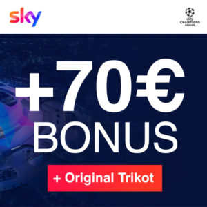 *70€ Bonus + Trikot* ⚽️ Sky Q inkl. Sport ab 17,50€/Monat + UEFA Champions League + nur 12 Monate MVLZ + 0,00€ Aktivierungsgebühr