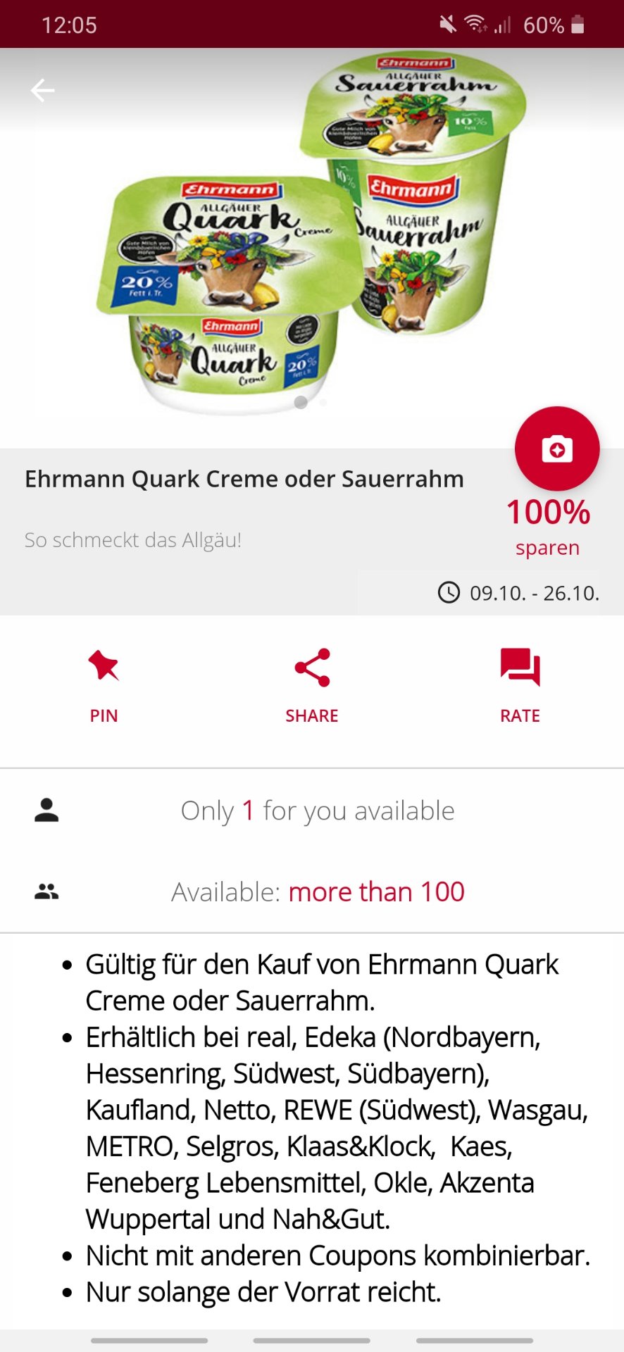Scondoo Ehrmann Quarkcreme Oder Sauerrahm Gratis Testen