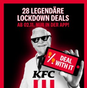 KFC *  2 Zingerburger + 1große Pommes + 1 Softdrink für 8,49€* - tägliche Lockdown Deals nur über die App