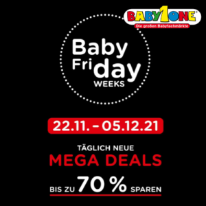 ⏰ letzter Tag! BabyOne Black Friday: heute: 15% auf Eigenmarken und Exklusivprodukte