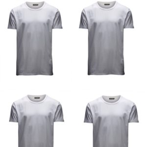 👕 Jack &amp; Jones: 4x Basic Shirts mit O-Neck oder V-Neck für 32,95€ (in Weiß, Schwarz oder Grau)