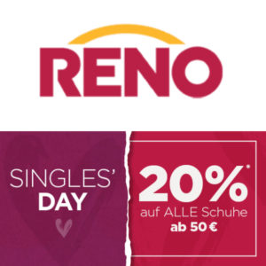 Reno: 20% Gutschein auf alle Schuhe ab 50€ z.B. Mustang Boots, Puma Sneaker