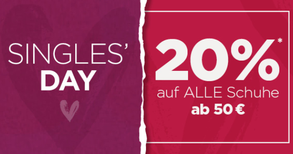 Reno Singles Day 20% Rabatt