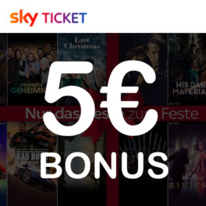 Sky Ticket: 2 Monate zahlen, 3 Streamen + 5€ Bonus