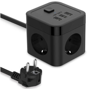 🔌 JSVER 3-fach Steckdosenwürfel mit 3 USB-Anschlüssen für 13,99€ (statt 19,99€)