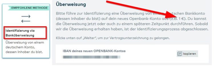 openbank identifizierung