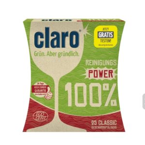 Claro Geschirrspültabs gratis testen