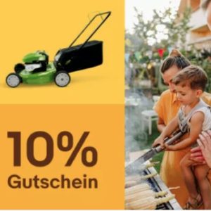 Ebay 10% Rabatt für "Heimwerker" / "Garten & Terrasse" / "Business & Industrie" / "Spielzeug"