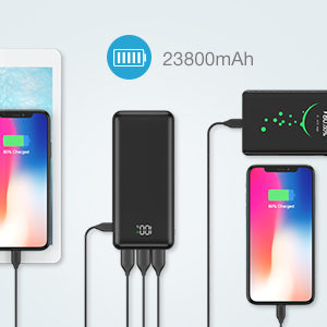 🔋 Charmast Powerbank mit 23800 mAh für 16,99€ (statt 25€) - 4 Ports /  Quick Charge 3.0 / 18W Power Delivery / USB-C