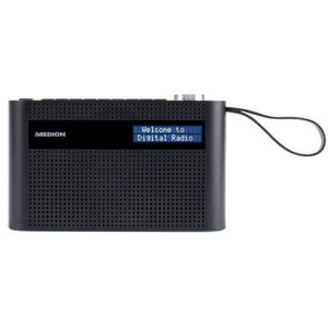 Tragbares DAB&#043; Radio Medion P66007 (DAB Plus, UKW, Bluetooth, 60 Senderspeicher, dimmbares Display, integrierter Akku, Teleskopantenne)