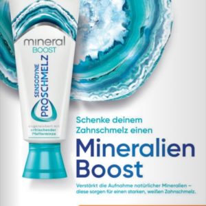 GRATIS Sensodyne Proschmelz mineral BOOST kosenlos testen